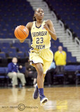 Jackets G Sydney Wallace brings the ball up court