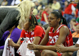 NC State F Burke is reprimanded by Wolfpack Head Coach Harper