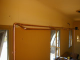Surface plumbed with sweated copper