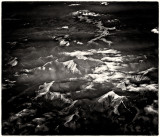 Mountain range - over North America - aerial