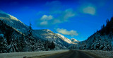 Winter Rocky Mountain highway driving, B.C., Canada