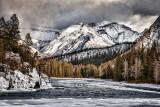 Bow River view at Bow Falls, Banff