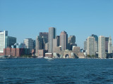 Boston Skyline leaving from Long Wharf