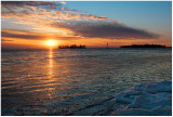 Lac St. Louis winter sunset