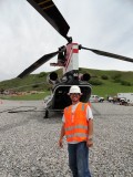 Adam in his PPE in the pipeyard