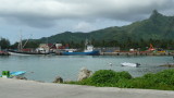 The shipping harbor at Avarua.  Its being dredged and a new wharf built for cruise ships.