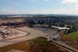 2011 - Ft. Lauderdale-Hollywood International Airport viewed from runway 13 takeoff aerial stock photo