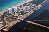 2011 - East Dania Beach Boulevard and A1A in Dania Beach landscape aerial stock photo