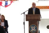 Carlos Gimenez, Mayor of Miami-Dade County, speaking at the commissioning ceremonies for the USCGC BERNARD C. WEBBER (WPC 1101)