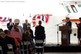 Admiral Papp honoring Mr. Andrew Fitzgerald, former Coastie and only surviving crew member during the famous CG-36500 rescue