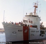 1970 - Rear Admiral O. R. Smeder, Commander Seventh Coast Guard District, arriving for Gasparilla on the USCGC STEADFAST