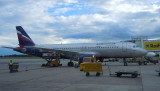 Aeroflot A-320 at its gate in VIE