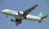 A-320 of Spring Airlines, one of the low cost airlines in China, approaches SHA