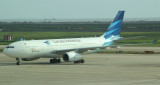 Garuda A-330 approaching its gate at PVG