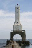 After the cruise I drove north. In Port Washington, I walked out to to the art deco lighthouse on Lake Michigan.