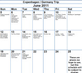 Trip Schedule (original plan)