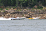 Cigarette Boats racing on Lake Cumberland, Kentucky