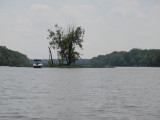 Flat waters of Griggs Reservoir