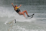 Allie heading for the water