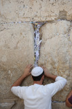 Jewish man praying at Western Wall