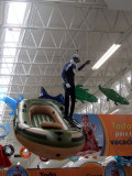 LOVE the scuba man riding the inflatable boat!