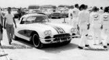 1960 - Don Gist in his Corvette at the drag races at Masters Field