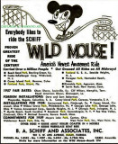 1957 - an ad for the Schiff manufactured Wild Mouse roller coaster such as the one at Funland Park in Miami