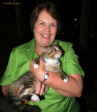 December 2011 - Karen with our young kitten Cocoa