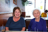April 2012 - Karen and her mom Esther having a great lunch at Plaka Restaurant in Tarpon Springs
