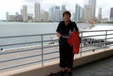 April 2012 - Karen with the new commissioned USCGG BERNARD C. WEBBER (WPC-1101) at the Port of Miami