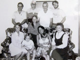 Early 1980's - Don, Uncle John, James Criswell, Jim Criswell, Karen C., Karen D, Wendy Criswell, BJ with David, and Esther 