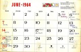Mike Murnanes June 1964 calendar