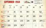 Mike Murnanes September 1964 calendar