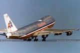 1979 - American Airlines B747-123(SF) Freighter N9673 taking off on runway 9-L at MIA while wet-leased to Pan Am Cargo