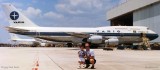 1993 - LCDR Leroy Smith USCGR and his young son Matthew Smith in front of a Varig B747-300 at MIA