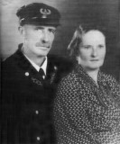 1930s - Fowey Rocks Lighthouse Keeper Hamilton Hamp Sharpe Perry and his wife Carrie Bell Conley Perry