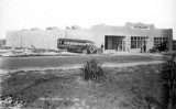 1922 - Curtiss-Bright Ranch Company real estate bus and the J. A. Thiel Garage in Hialeah