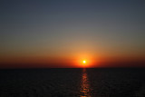 Sunset over the Black Sea sailing out of Yalta, Ukraine.