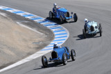 Three of 30 contestants in all-Bugatti vintage car race during 2010 Rolex Monterey Motorsports Reunion (3168)