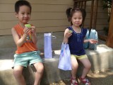 跳舞學校門口吃點心