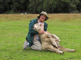 Laurie Holding a Lamb (0406X)