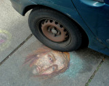 Contrast between a car and Jesus