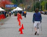 Hop-along - Chachie bro Graham steps to fhe finish