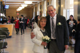 Moshe and Orna before their wedding ceremony at the City Clerk's Marriage Bureau in Manhattan