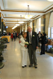 Moshe and Orna before their wedding ceremony at the City Clerks Marriage Bureau in Manhattan