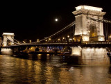 The Chain Bridge under a full moon