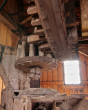 Interior mechanism driving the mill stone on the biggest post mill.