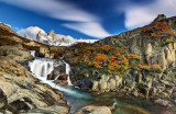 Waterfall and fitz roy