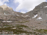 Looking up towards Knapsack Col from the west side