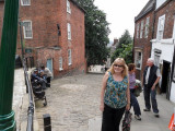 Lesley at the top of Steep Hill